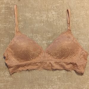 Aerie Size 34C Nude Lace Bra